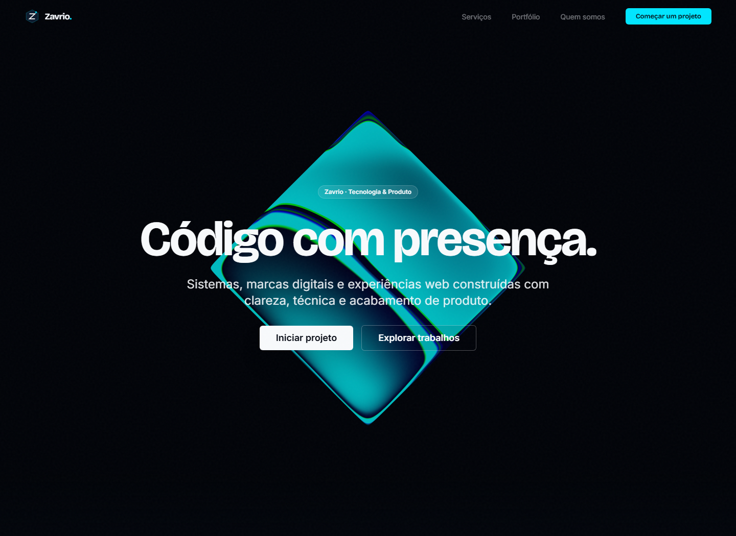 Site institucional ZavrioCode